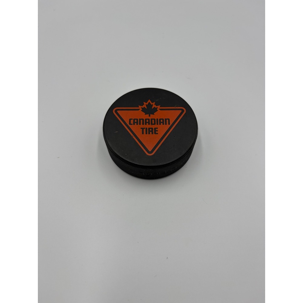 Canadian Tire Hockey Puck Unisex OS Black Official Made in Canada Logo Sport